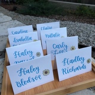 place cards, customized place cards