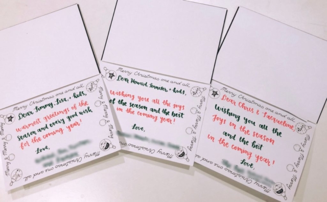 Calligraphy Holiday Cards