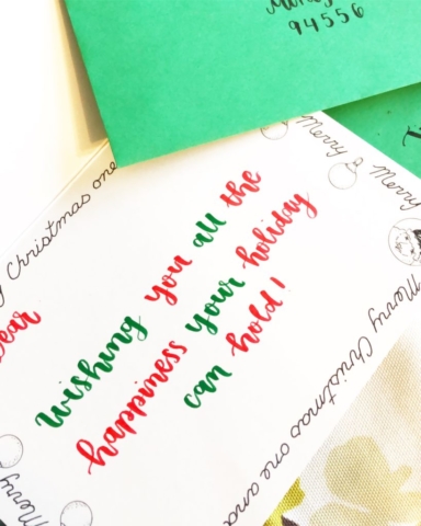 Holiday Card, Calligraphy