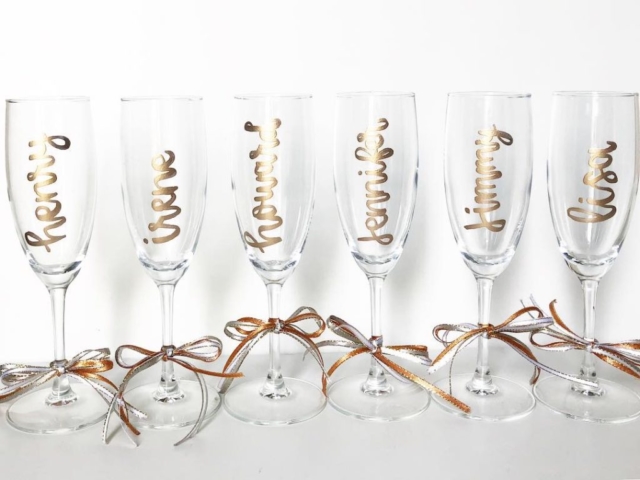 Personalized Champagne Glasses